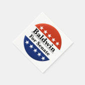 2024年上院にタミー・ボールドウィンを再選 スタンダードカクテルナプキン (角)