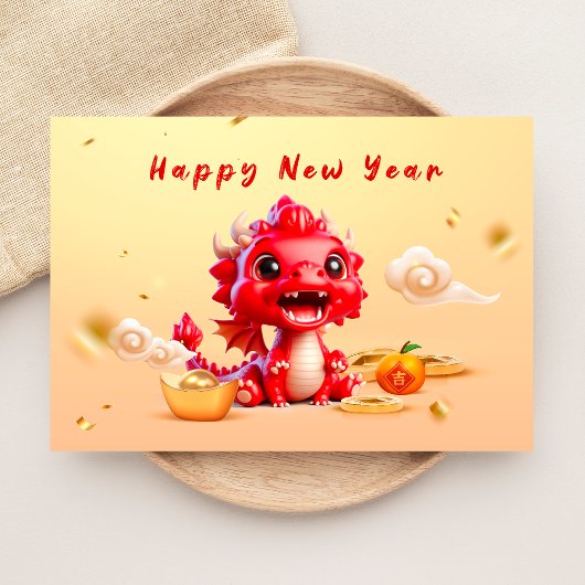 2024年中国の初めのお祝い ノートカード