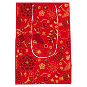 2024年中国の初めのお祝い ミディアムペーパーバッグ (裏面)