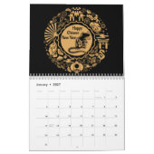 2024年中国の初カレンダー – 〔占星術の〕十二宮図動物アート カレンダー (1月 2027)