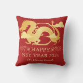 2024年中国の初辰年赤 クッション (裏面)