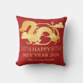 2024年中国の初辰年赤 クッション (正面)