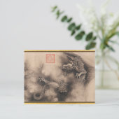 2024年中国の年正月絵を描のドラゴンはがき ポストカード (スタンド正面)