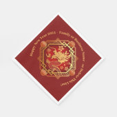 2024年中国の新年ドラゴンを追加 スタンダードランチョンナプキン (角)