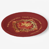 2024年中国の新年ドラゴンを追加 ペーパープレート (アングル)