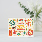 2024年中国の新辰年 ポストカード (スタンド正面)
