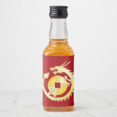 2024年中国の旧正月ウッドドラゴン リキュールボトルラベル (正面)