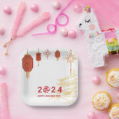 2024年中国の旧正月パーティー ペーパープレート (パーティー)