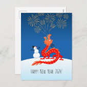 2024年中国の正月ウッドドラゴン月〔占星術の〕十二宮図 シーズンポストカード (正面/裏面)