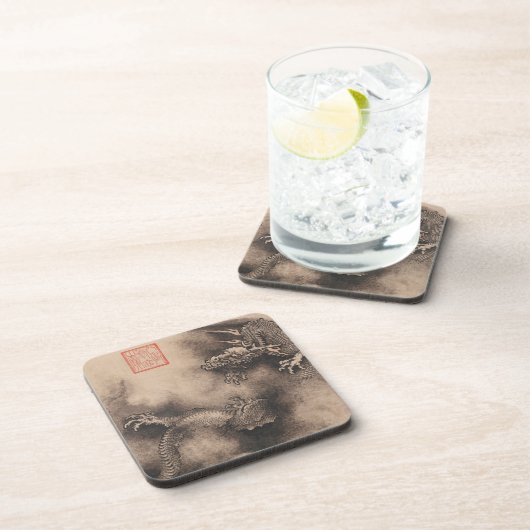 2024年中国の正月絵画ドラゴンsquC コースター (右側)