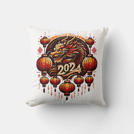 2024年中国旧正月 クッション (正面)