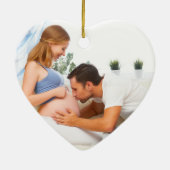 2024年予定の両親の写真Baby Girl セラミックオーナメント (裏面)