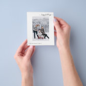 2024年予算で楽しむ ホリデーシーズン2枚の写真が入ったモダンでミニマルなカード チラシ (手)