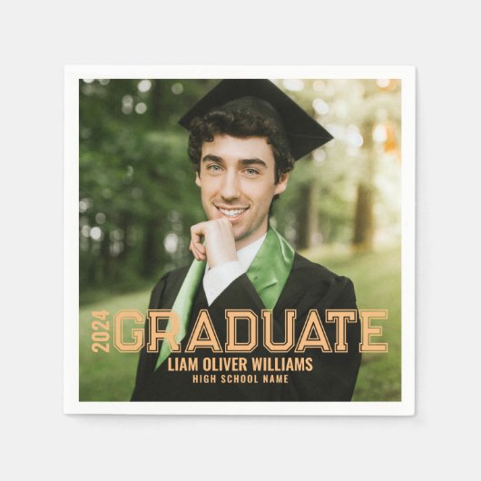 2024年写パーソナライズされた真パーティー スタンダードカクテルナプキン (正面)