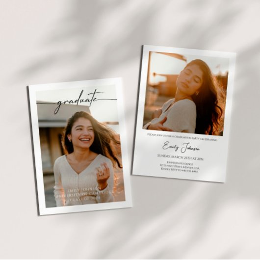 2024年写真卒業パーティーのクラス 招待状