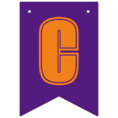 2024年写真卒業パーティーの紫オレンジのクラス バンティングフラッグ (第2の旗)