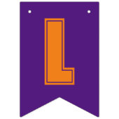 2024年写真卒業パーティーの紫オレンジのクラス バンティングフラッグ (第3の旗)