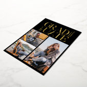 2024年写真部卒業パーティー金ゴールド 箔招待状 (回転した状態)