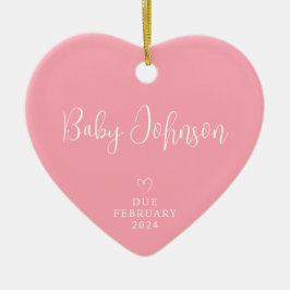 2024年出産予定 妊婦のマタニティフォト セラミックオーナメント