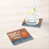 2024年刑務所のトランプ スクエアペーパーコースター (インサイチュ)