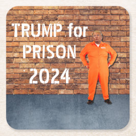 2024年刑務所のトランプ スクエアペーパーコースター