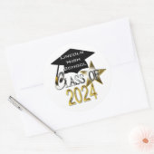 2024年卒パーソナライズされた業印章 ラウンドシール (封筒)