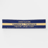 2024年卒業おめでとうございますブルー金ゴールドクラス 横断幕 (横)