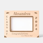 2024年卒業おめでとう木造 レーザー彫刻フレーム (正面)