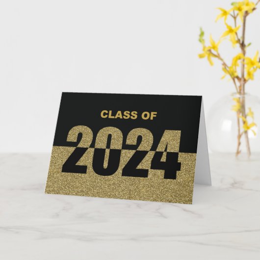 2024年卒業おめでとう ゴールド カード (黄色い花)