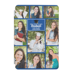 2024年卒業かわいい青い大学院写真コラージュ iPad MINIカバー