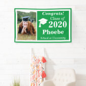 2024年卒業のグリーンホワイトワンフォトクラス 横断幕 (インサイチュ)