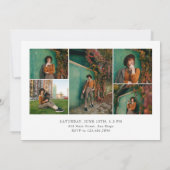 2024年卒業のテラコッタミニマリストクラス 招待状 (裏面)