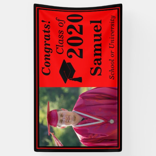 2024年卒業の赤黒一写真教室 横断幕 (縦)