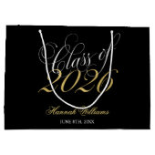 2024年卒業のScript Black金ゴールドクラス ラージペーパーバッグ (裏面)