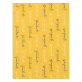 2024年卒業イエローブルーホワイト テーブルクロス (正面)