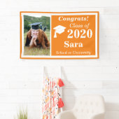 2024年卒業オレンジホワイトワンフォトクラス 横断幕 (インサイチュ)