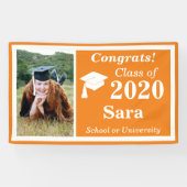 2024年卒業オレンジホワイトワンフォトクラス 横断幕 (横)