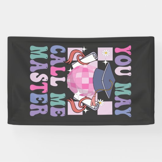 2024年卒業ギフトおもしろいマスターと呼んでくれ 横断幕 (横)