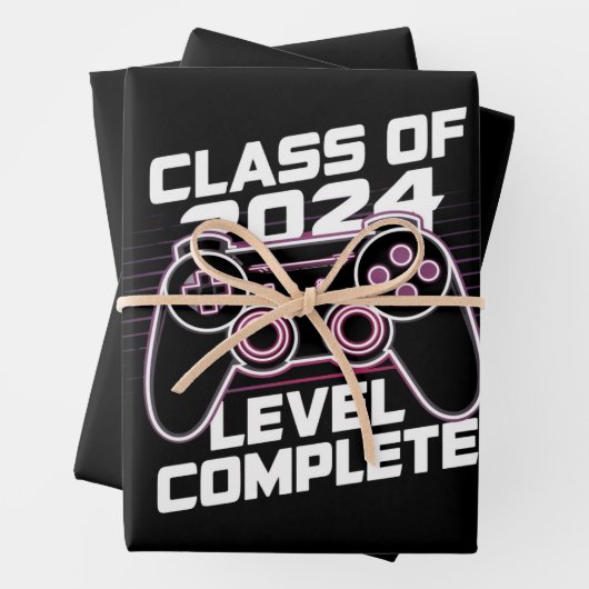 2024年卒業クラス レベルコンプリート シニア卒業 ラッピングペーパーシート (インサイチュ)