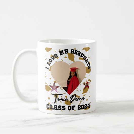 2024年卒業ハートが大好き コーヒーマグカップ (左)