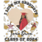 2024年卒業ハートが大好き シール (正面)