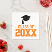 2024年卒業パーティーの白黒クラス スタンダードカクテルナプキン (インサイチュ)