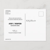 2024年卒業ブラック金ゴールド卒業 案内ポストカード (裏面)