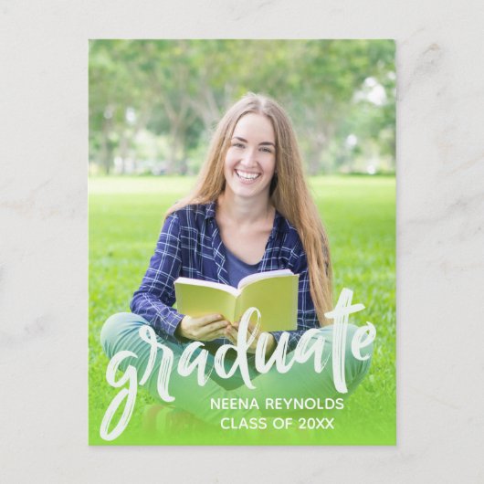 2024年卒業写真の発表とパーティー インビテーションポストカード (正面)