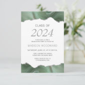 2024年卒業写真セージ緑の銀瑪瑙 招待状 (スタンド正面)