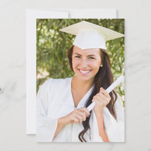 2024年卒業写真Taupe Silver Agate 招待状 (裏面)