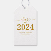 2024年卒業式 ゴールドスクリプト ギフトタグ (正面)