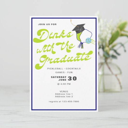 2024年卒業生のためのディンクス ピックルボール 卒業式 招待状 (スタンド正面)