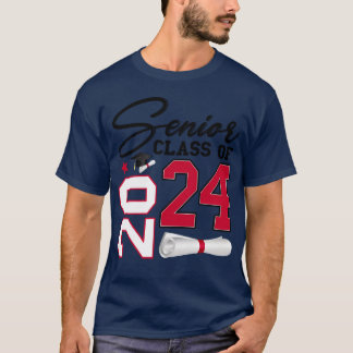 2024年卒業生 カレッジ風 高校卒業 Tシャツ