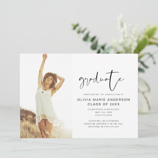 2024年卒業発表フォトミニマル 招待状 (スタンド正面)